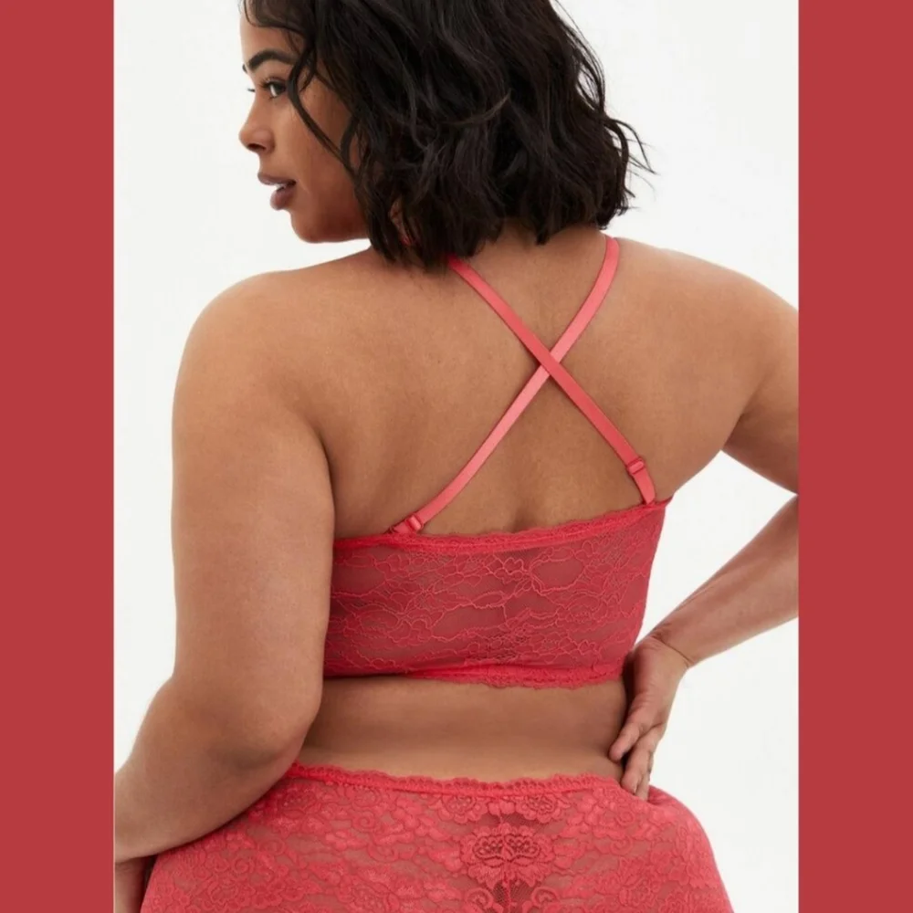 Torrid Coral Lace Bralette - Picture 5 of 8